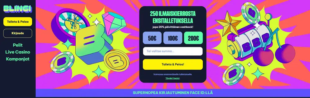 Blingi Kasino etusivu