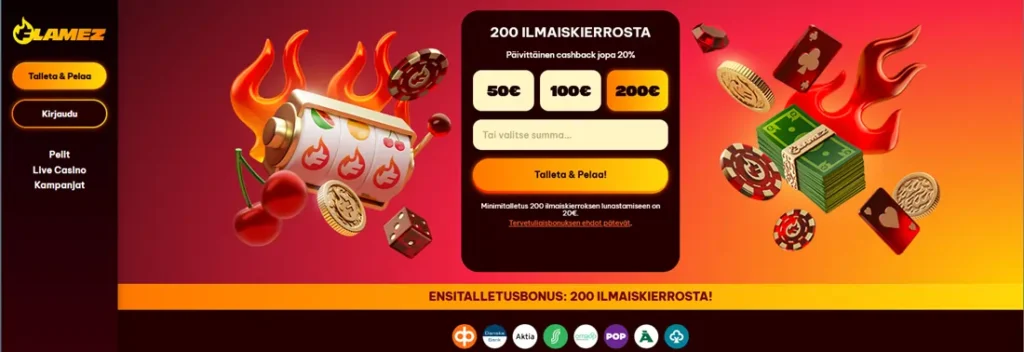 Flamez Casinon etusivu