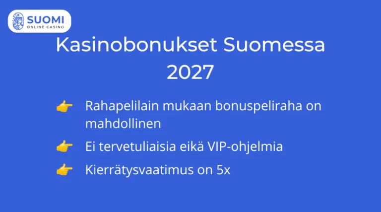 Kasinobonukset Suomessa muuttuvat