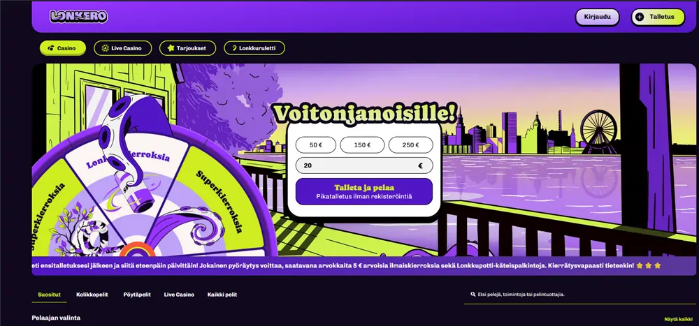 Lonkero Kasino screenshot