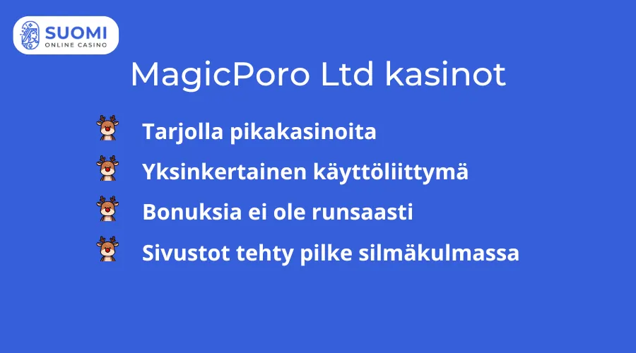 MagicPoro Ltd Kasinot