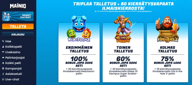 Mainio Kasino tarjous