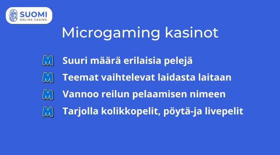 Microgaming kasinot