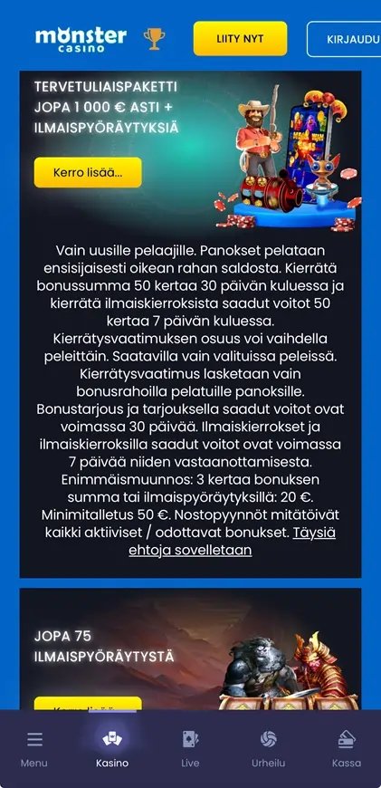 Monster Casino bonus