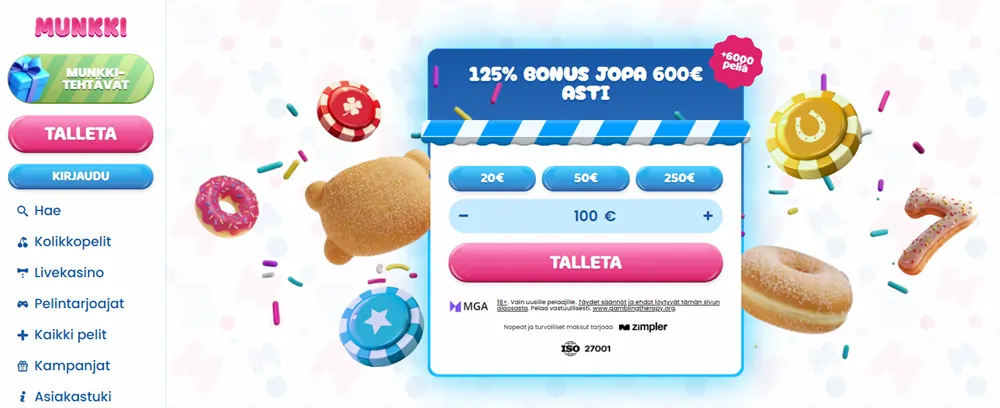 Munkki Kasinon etusivu