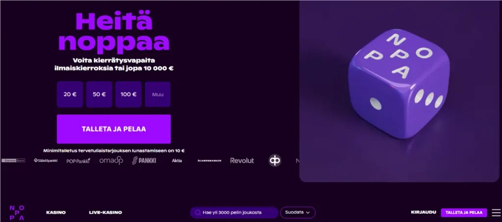 Noppa Casinon etusivu