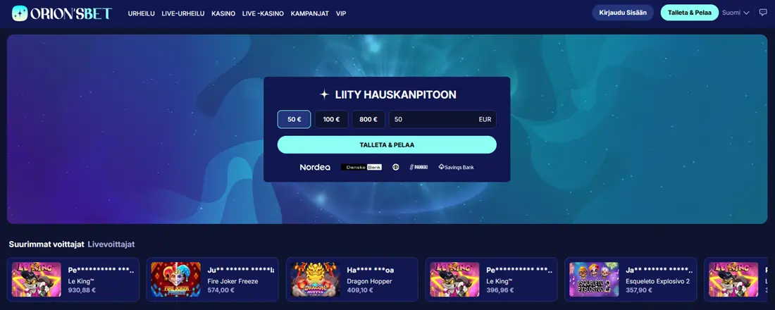 Orions Bet screenshot