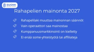 Rahapelien mainonta vuonna 2027