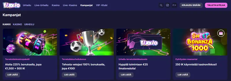 Rizzio Casino tarjoukset