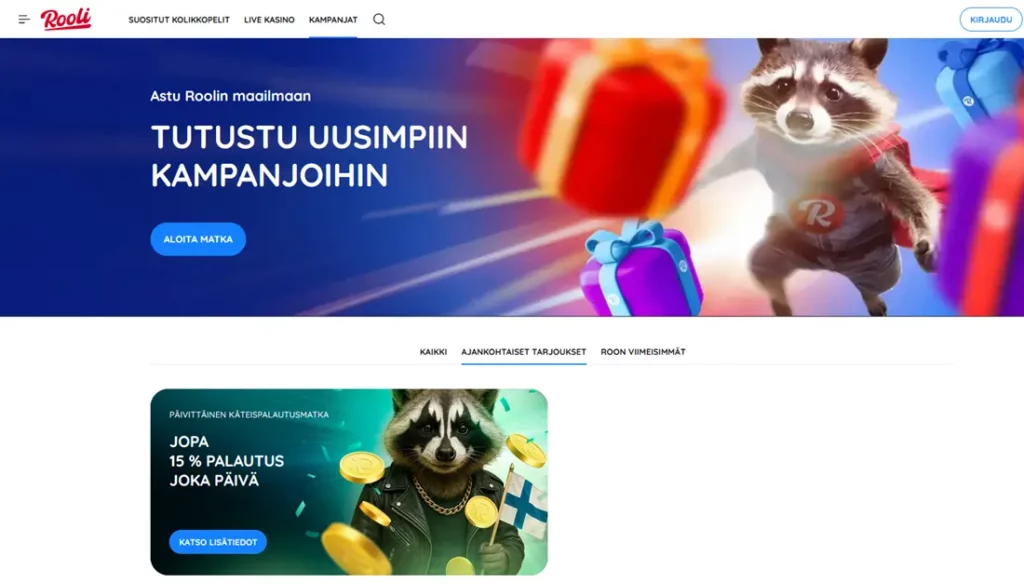 Rooli kasino tarjoukset