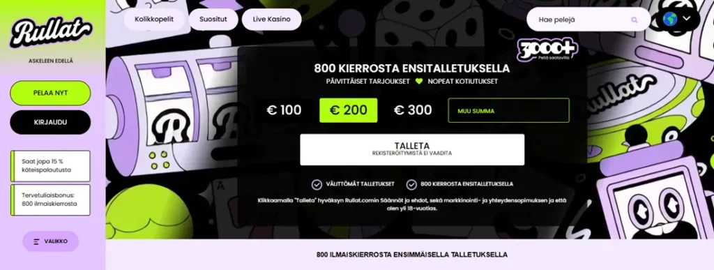 Rullat Kasino etusivu