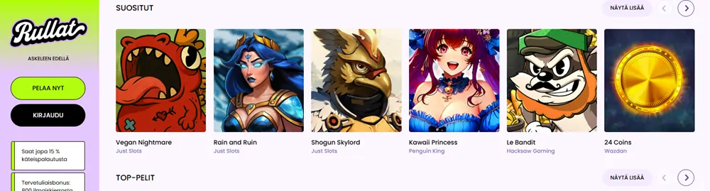 Rullat Kasinon pelit