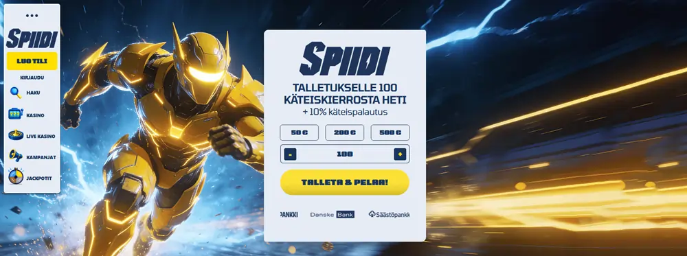 Spiidi Casino etusivu