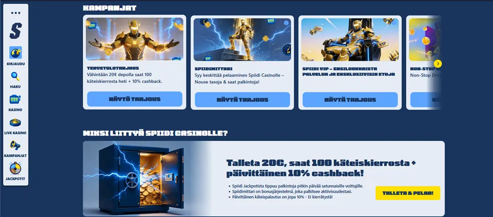 Spiidi Casino tarjous