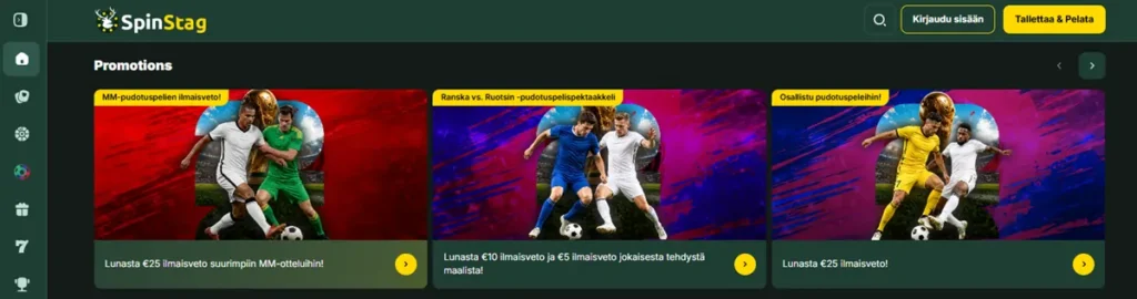 SpinStag Casinon etusivu