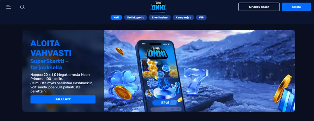 SuperOnni Kasinon etusivu