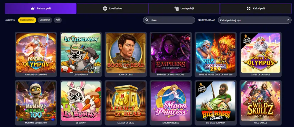 Trybet Casinon pelit