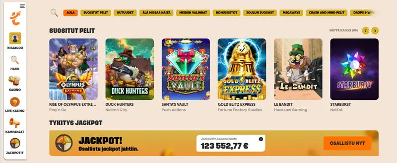 Tykitys Casinon pelit