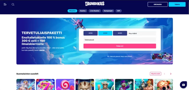 Vauhdikas casinon etusivu