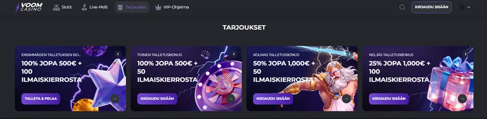 Voom Casinon bonus