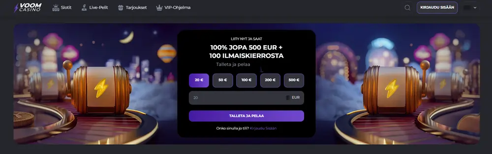 Voom Casinon etusivu