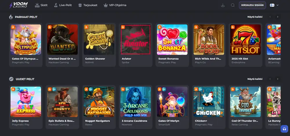 Voom Casinon pelit