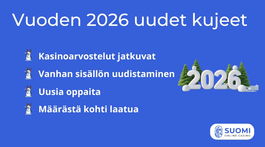 Vuoden 2026 uudet kujeet