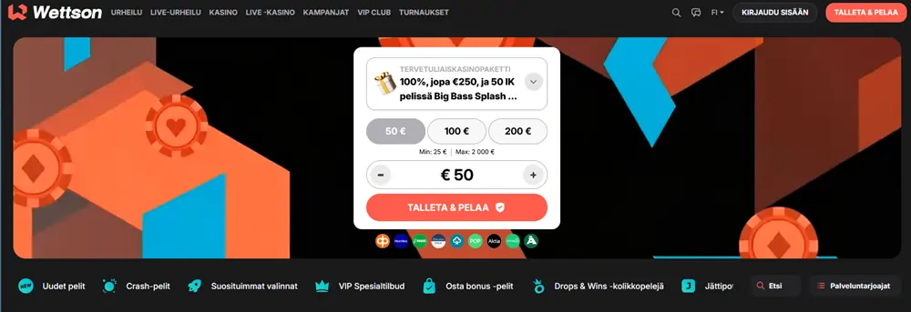 Wettson Casinon etusivu