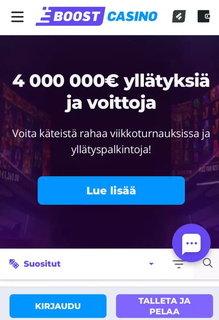 boost casino mobiili