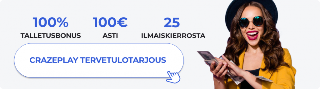 crazeplay tervetulotarjous