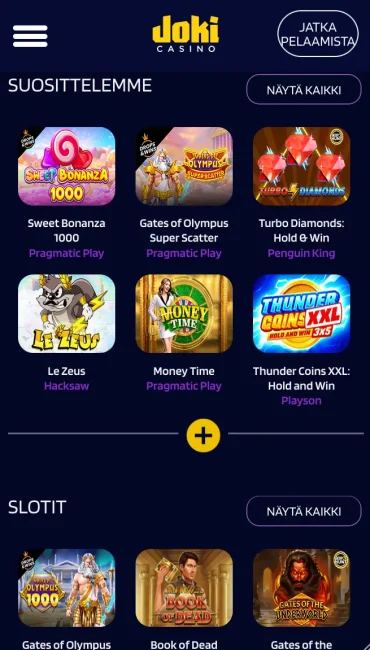 Joki Casino -kolikkopelit kuva peliaulasta kasinolla