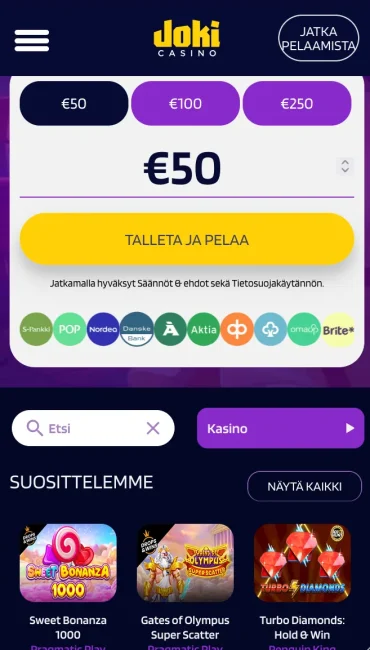 Joki Casino rekisteröityminen Joki Casino rekisteröityminen: kuva pelitilin avaamisesta
