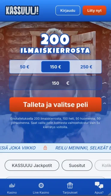 Kassuuu Kasino bonus