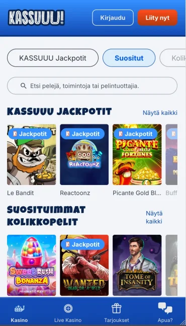 Kasssuuu Kasinon kolikkopeliaula mobiilikuva