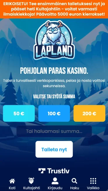 Lapland Casino tervetuliaisbonus