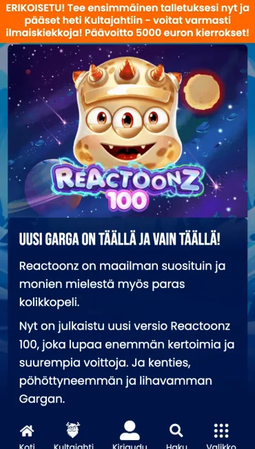 Reactoonz 100 kolikkopelin mobiilikuva
