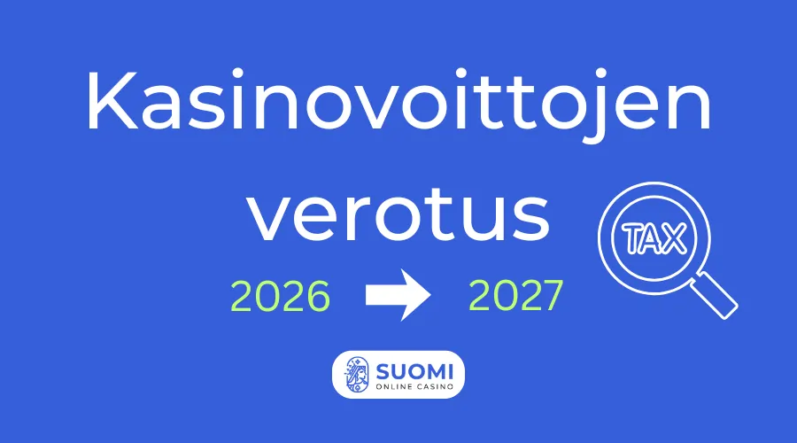 Verotus Kasinovoittojen verotus 2026 | Näin pelivoittoja verotetaan