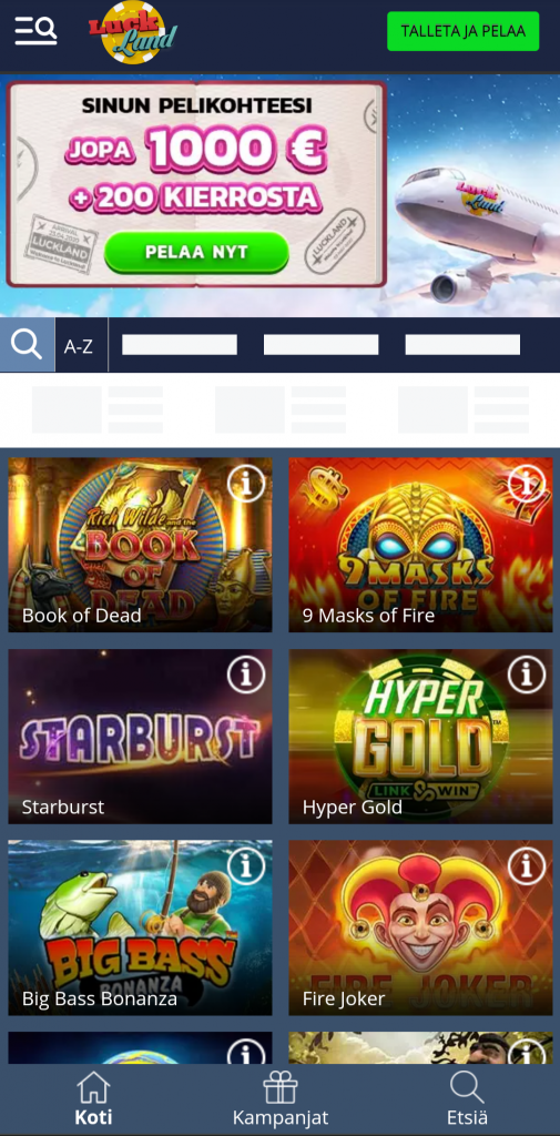 luckland mobiili
