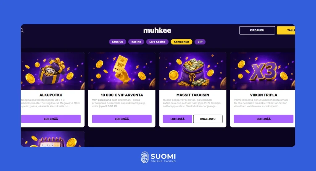 Muhkee Kasinon bonus