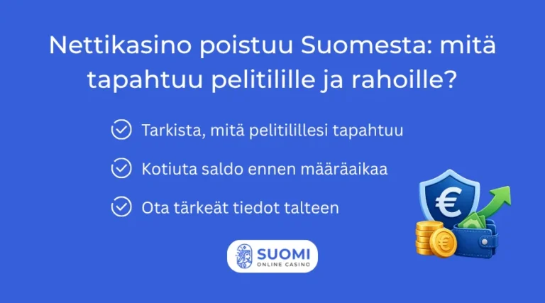nettikasino poistuu mitä tehdä