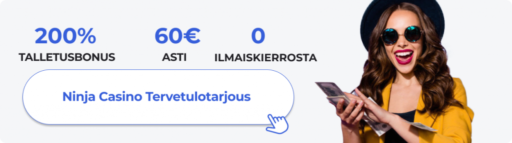 ninja casino tervetulobonus