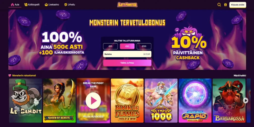 Slottimonsteri Casinon aula