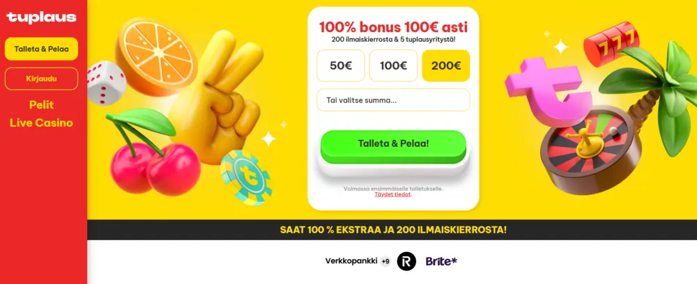tuplaus kasinon etusivu