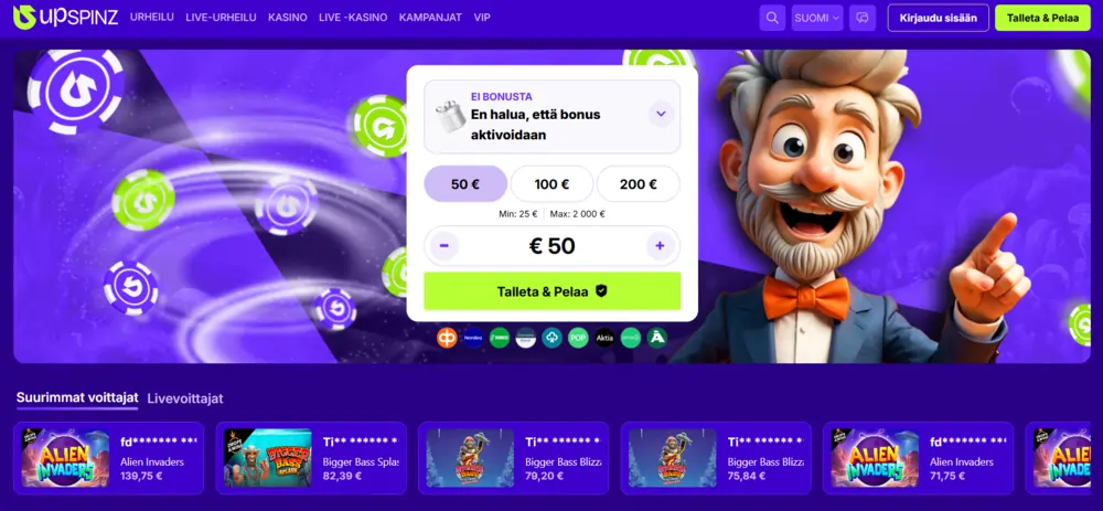 Upspinz screenshot