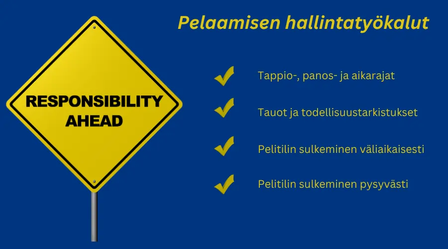 pelaamisen hallintatyökaluista kuva - vastuulliset kasinot